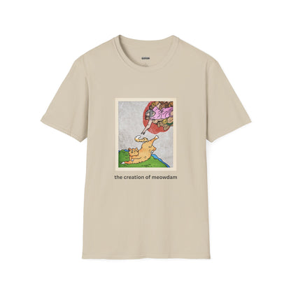 Creation of Meowdam Unisex T-Shirt (Bright Colors)