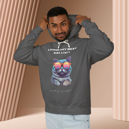 "Living My Best 9 Lives" Funny Hoodie