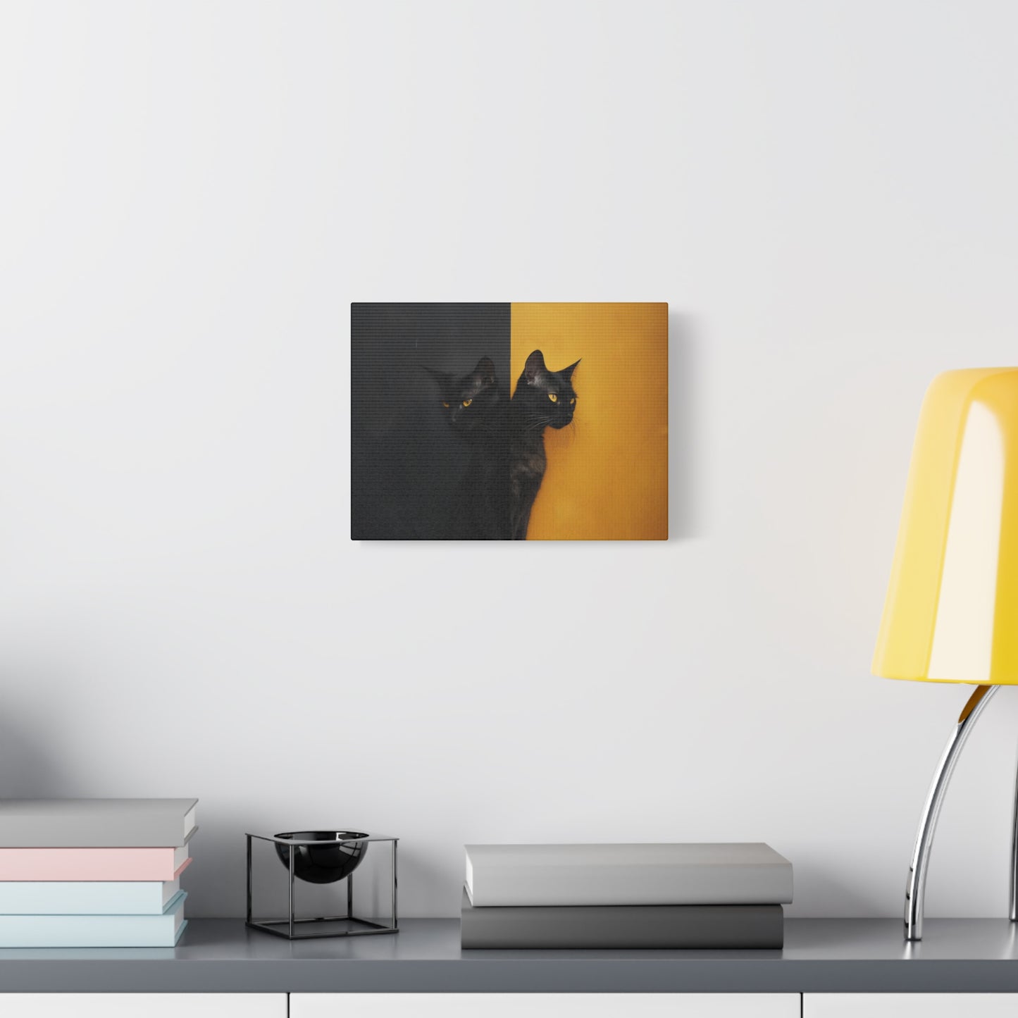 "Duality of Cat" Canvas Art - Home Decor