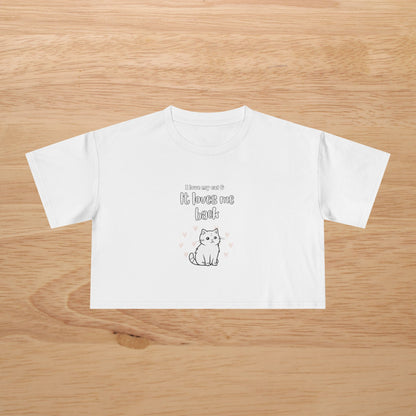 My Cat Loves Me - Women's Crop Tee