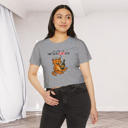 "IntoxiCATed" Crop-Top Shirt for Women
