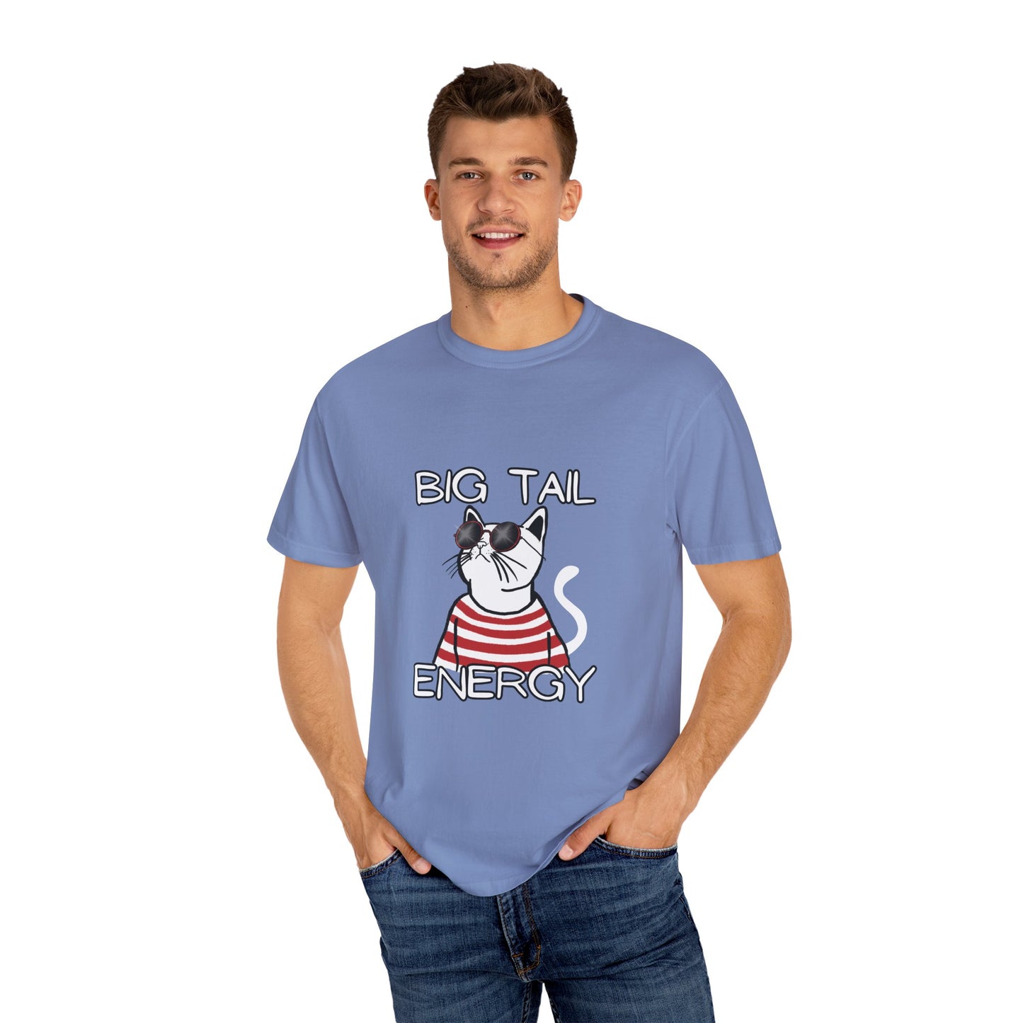 "Big Tail Energy" Men's Bold Edgy Cat T-Shirt