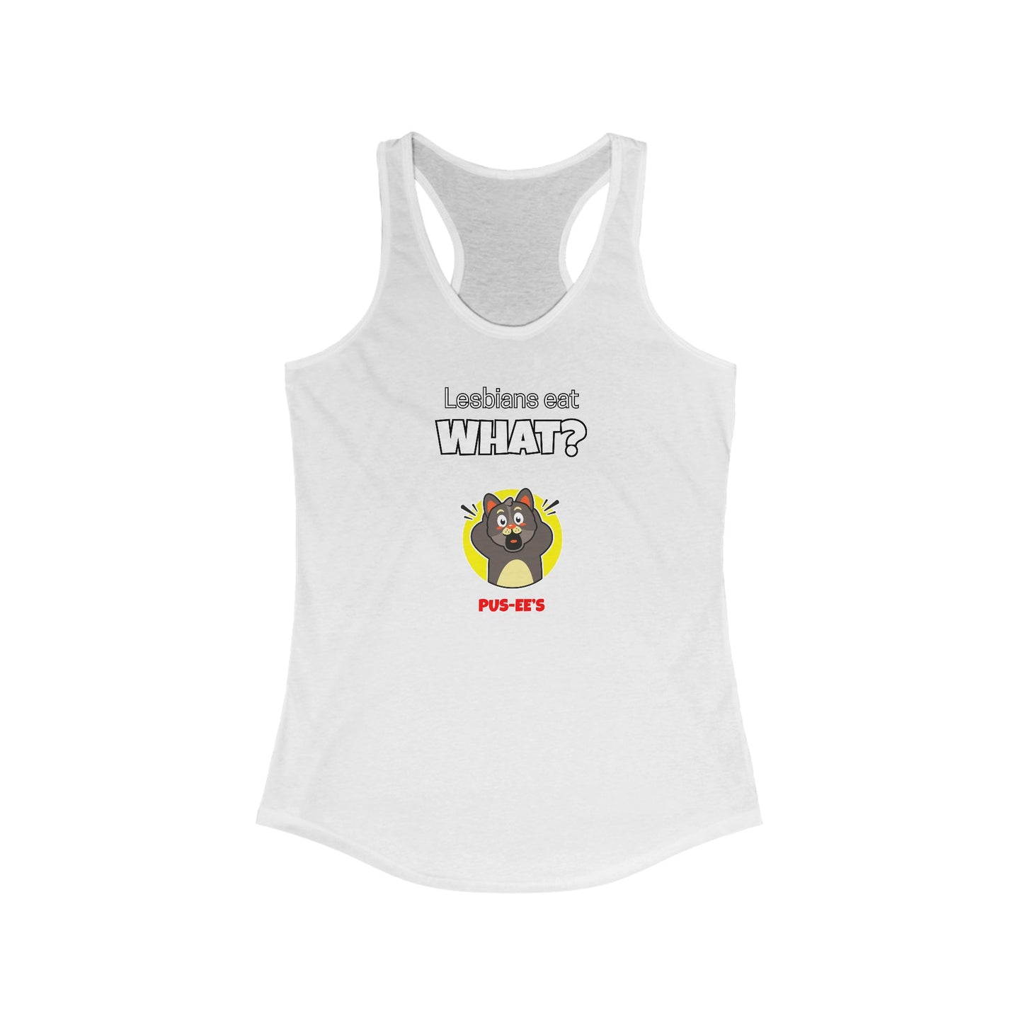 Lesbians Eat What?! Women's Edgy Tank Top