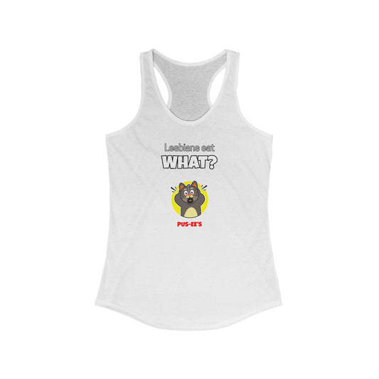 Lesbians Eat What?! Women's Edgy Tank Top