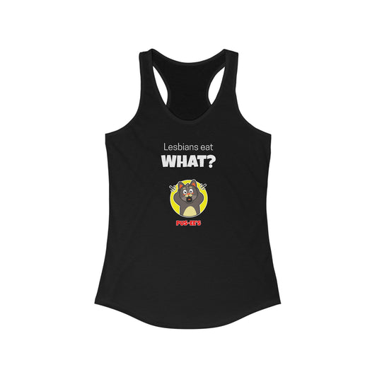 Lesbians Eat What?! Women's Edgy Tank Top
