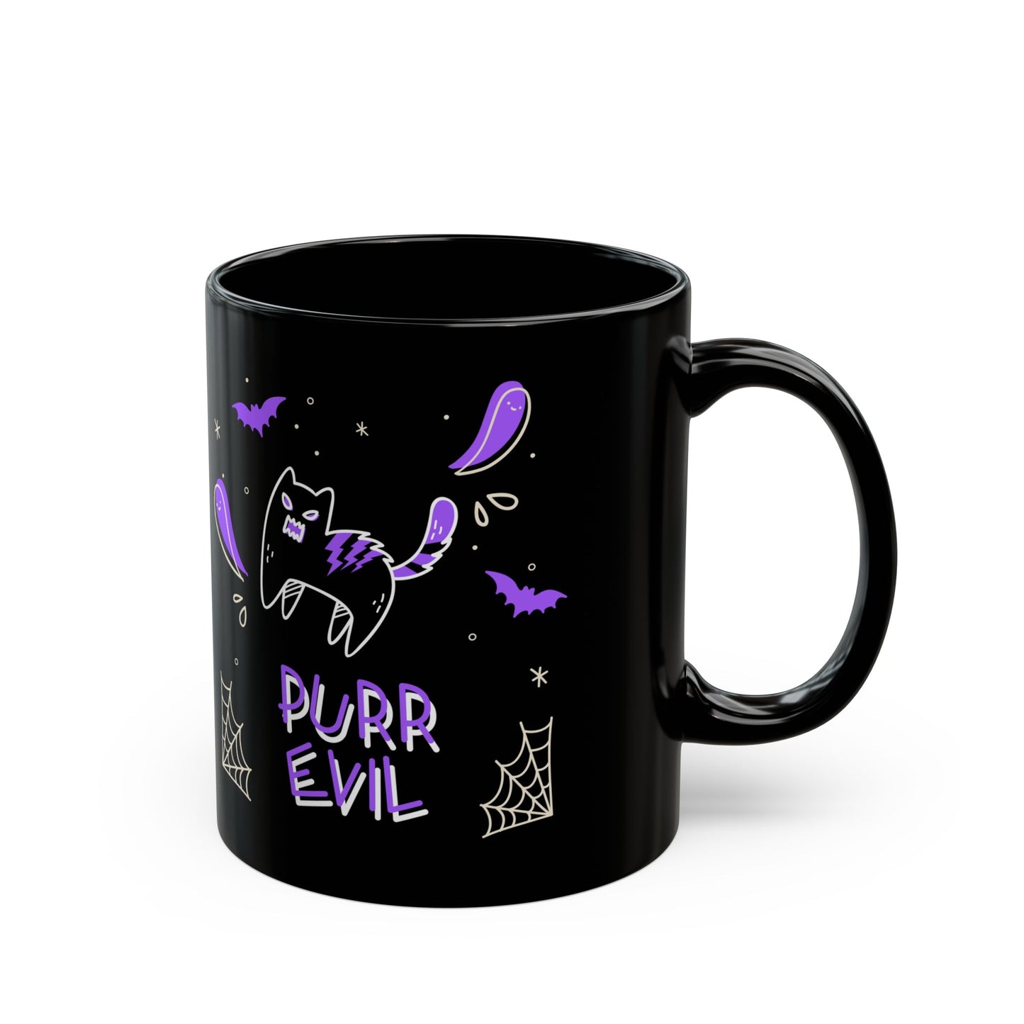 Purr Evil Black Cat Coffee Mug