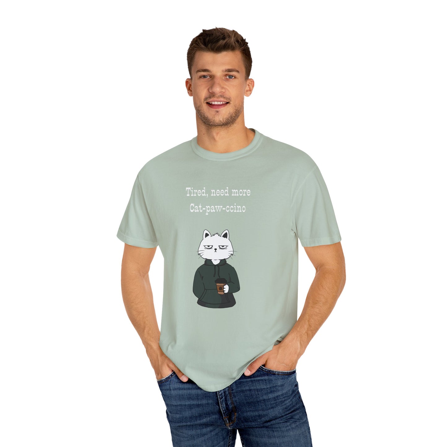 Tired, Need More Cat-paw-ccino Men's/Unisex T-Shirt