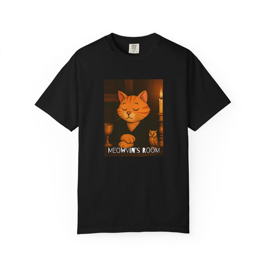 "Meowvin's Room" Men's Stylish Cat T-Shirt