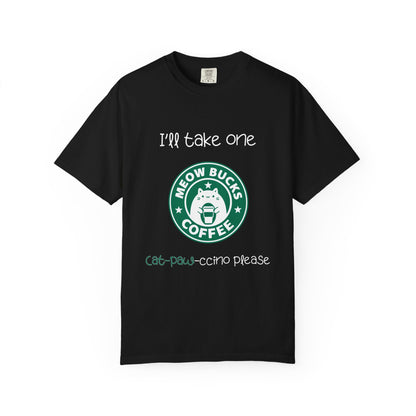 Meowbucks Coffee Men's/Unisex Cat T-Shirt