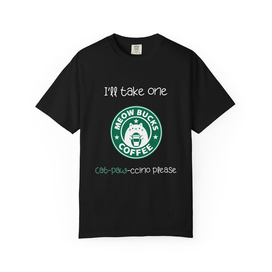 Meowbucks Coffee Men's/Unisex Cat T-Shirt
