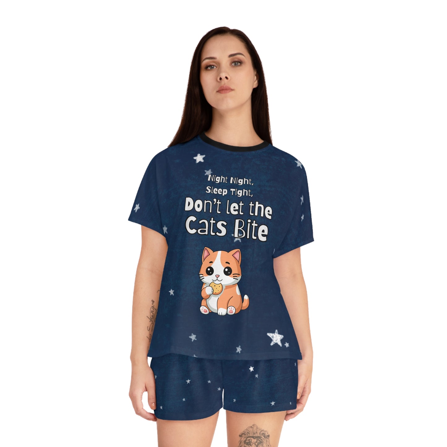 "Don't Let the Cat Bite" Cozy Women's Pajama Set