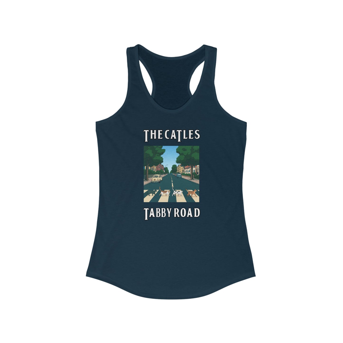 Catle's Tabby Road Funny Women's Tank Top
