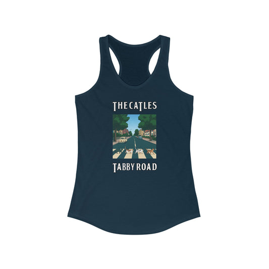 Catle's Tabby Road Funny Women's Tank Top