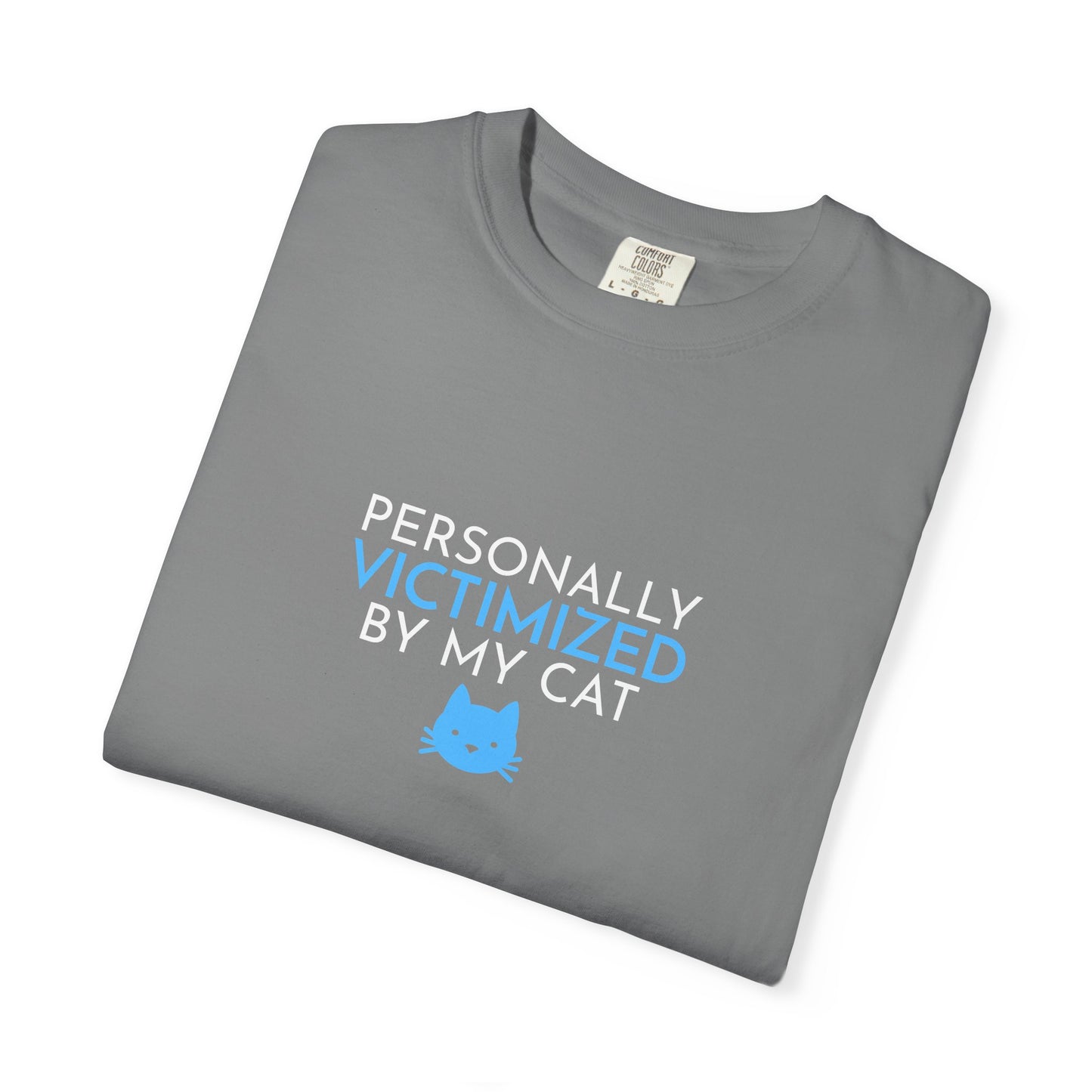 Victimized by my Cat Funny Men's T-Shirt