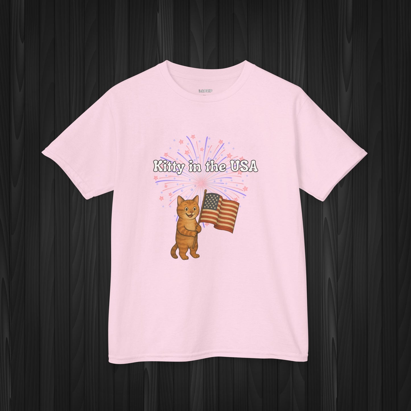 "Kitty in the USA" - Kids Tee