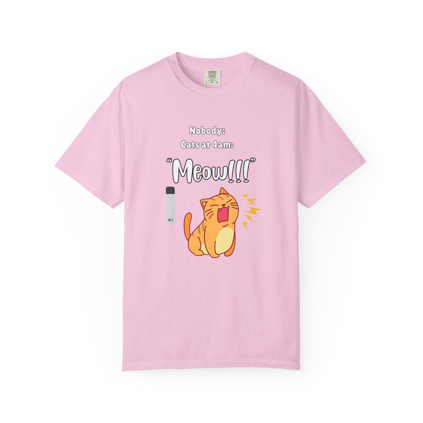 "Cats at 4am: Meow!!!" Funny T-Shirt