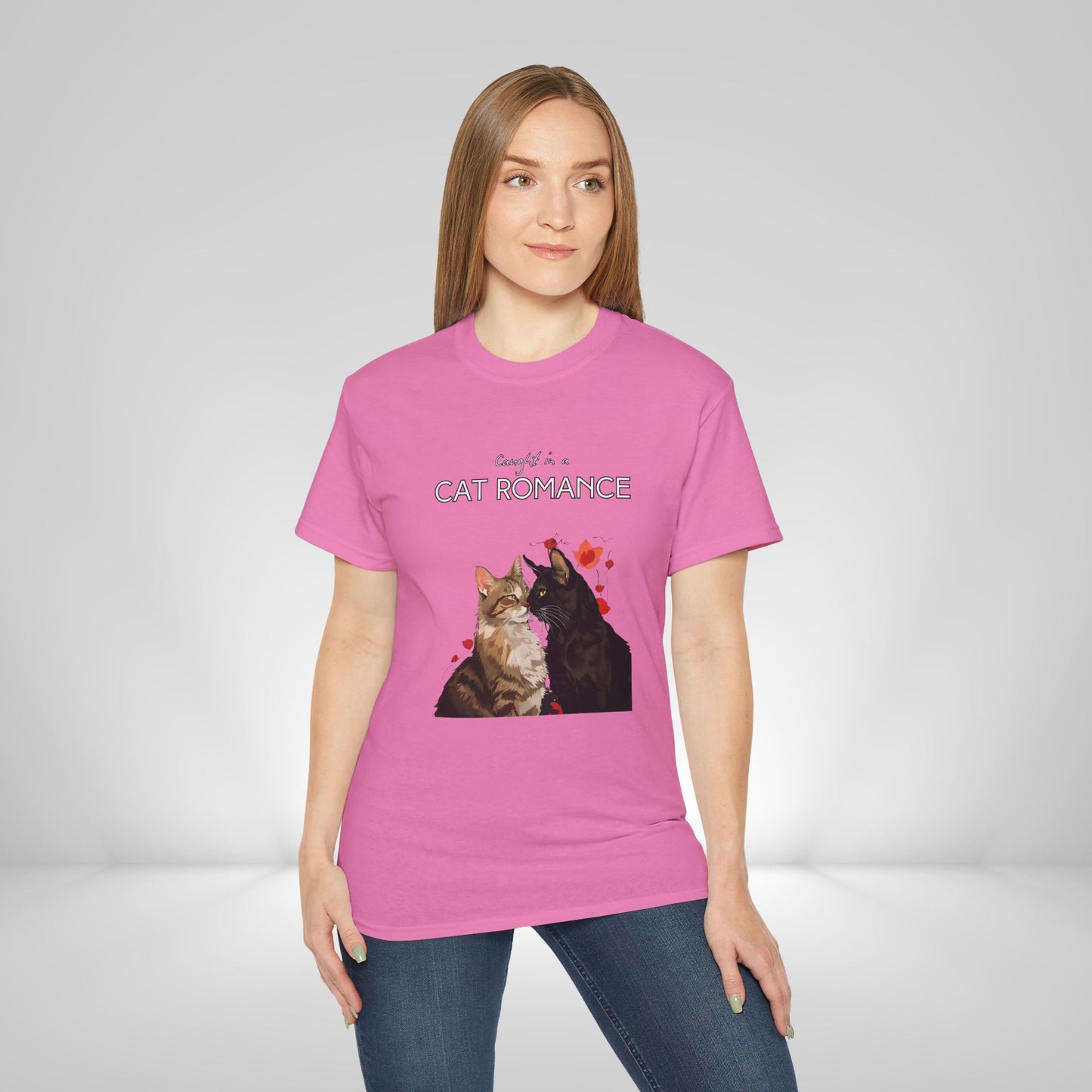 "Caught in a Cat Romance" - Parody T-Shirt for Women