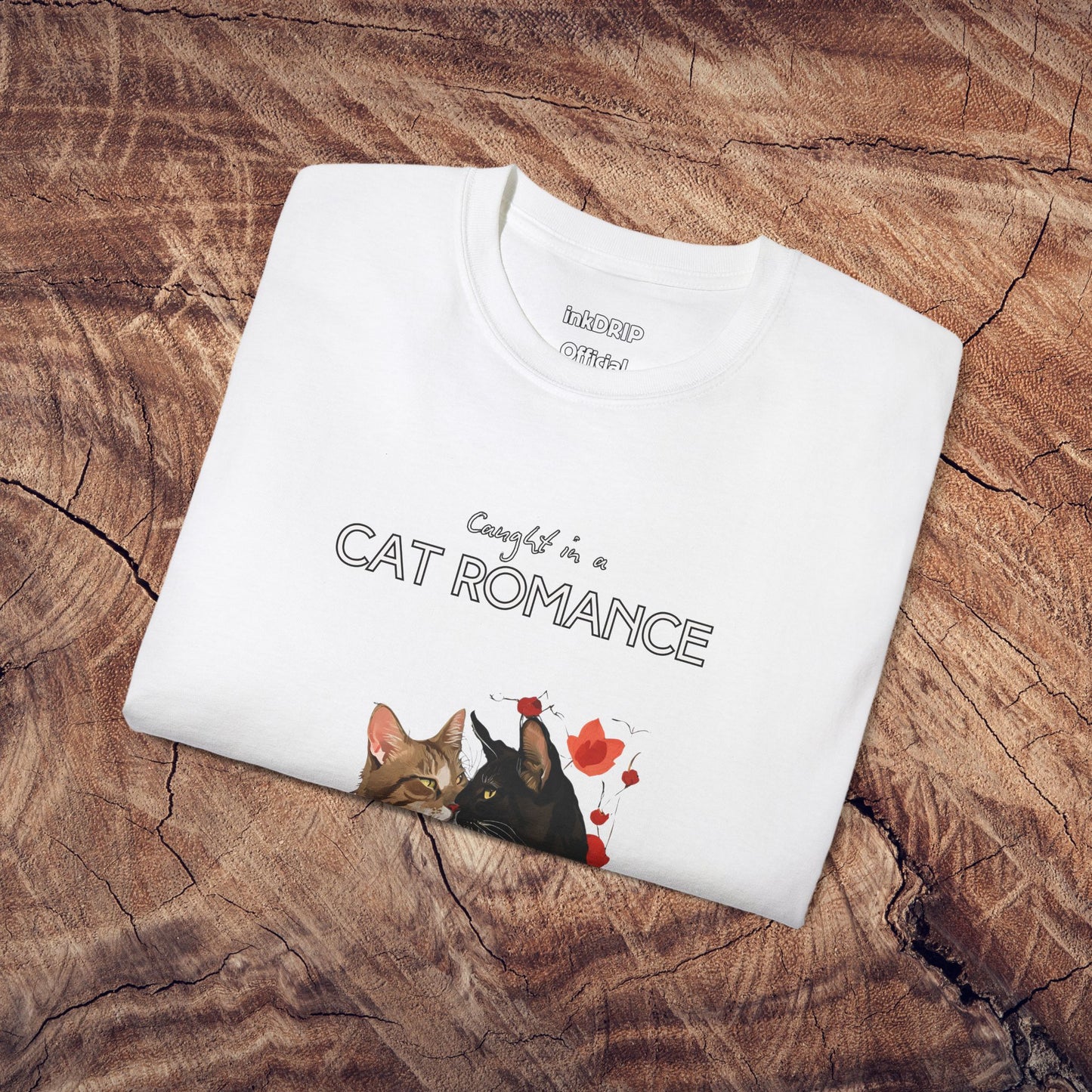 "Caught in a Cat Romance" - Parody T-Shirt for Women