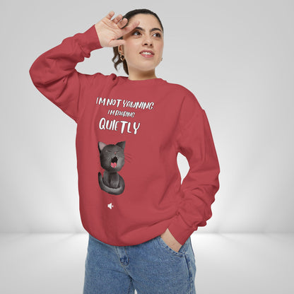 "Roaring Quietly" Cozy Cat Sweatshirt