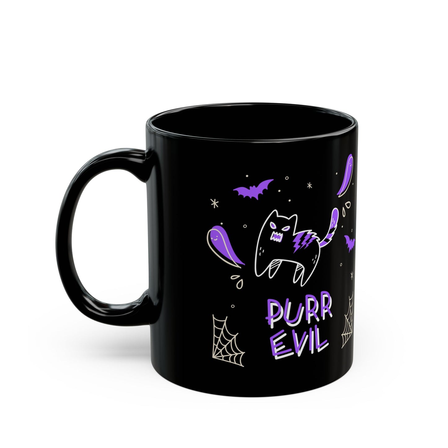 Purr Evil Black Cat Coffee Mug