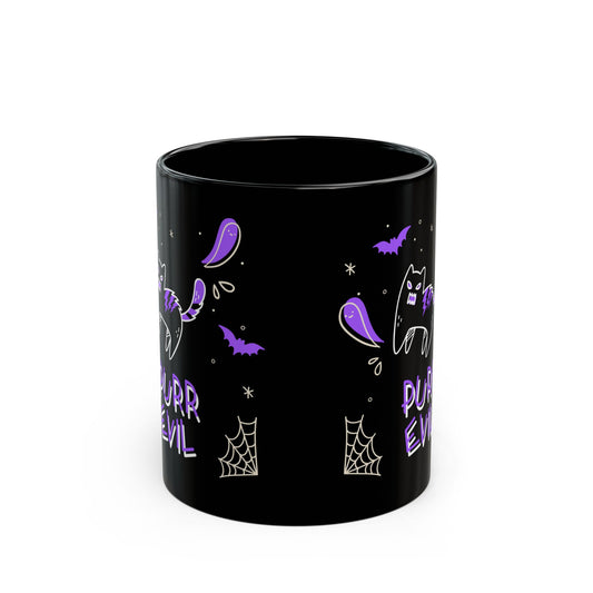 Purr Evil Black Cat Coffee Mug