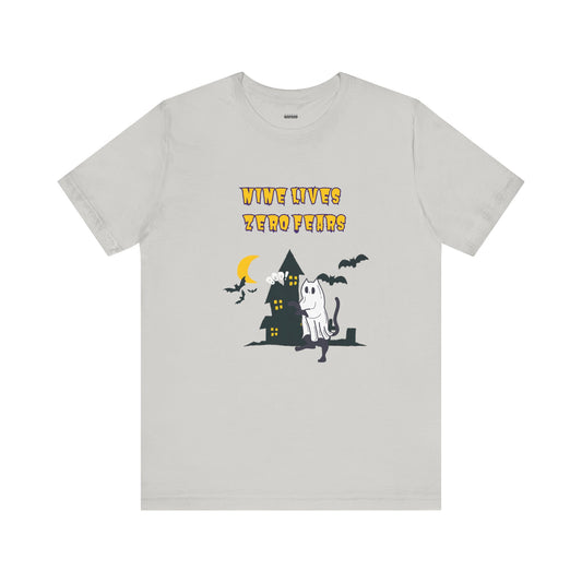 Nine Lives, Zero Fears Halloween Unisex Shirt