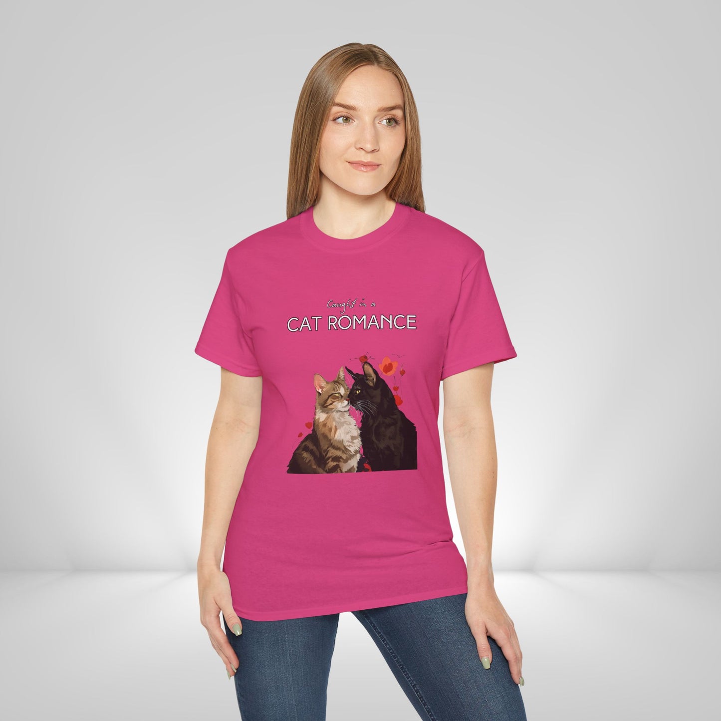 "Caught in a Cat Romance" - Parody T-Shirt for Women