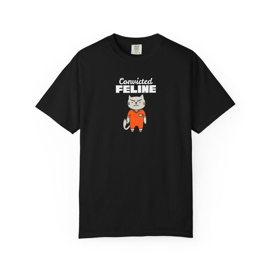 Convicted Feline Funny Men's/Unisex T-Shirt
