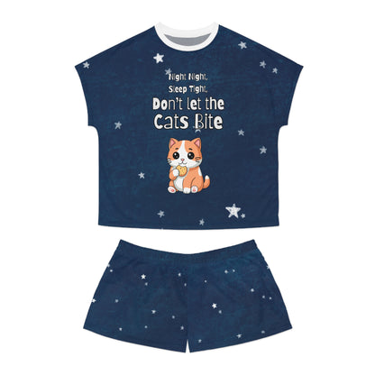 "Don't Let the Cat Bite" Cozy Women's Pajama Set