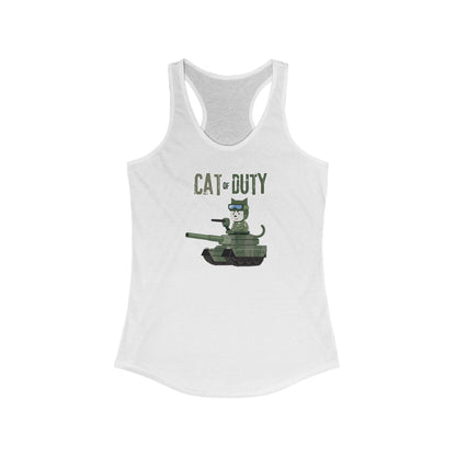 Cat of Duty Funny Women's Tank Top