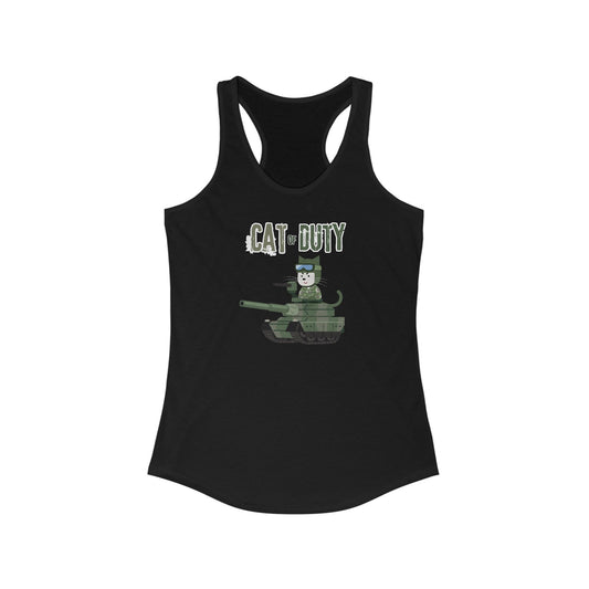 Cat of Duty Funny Women's Tank Top