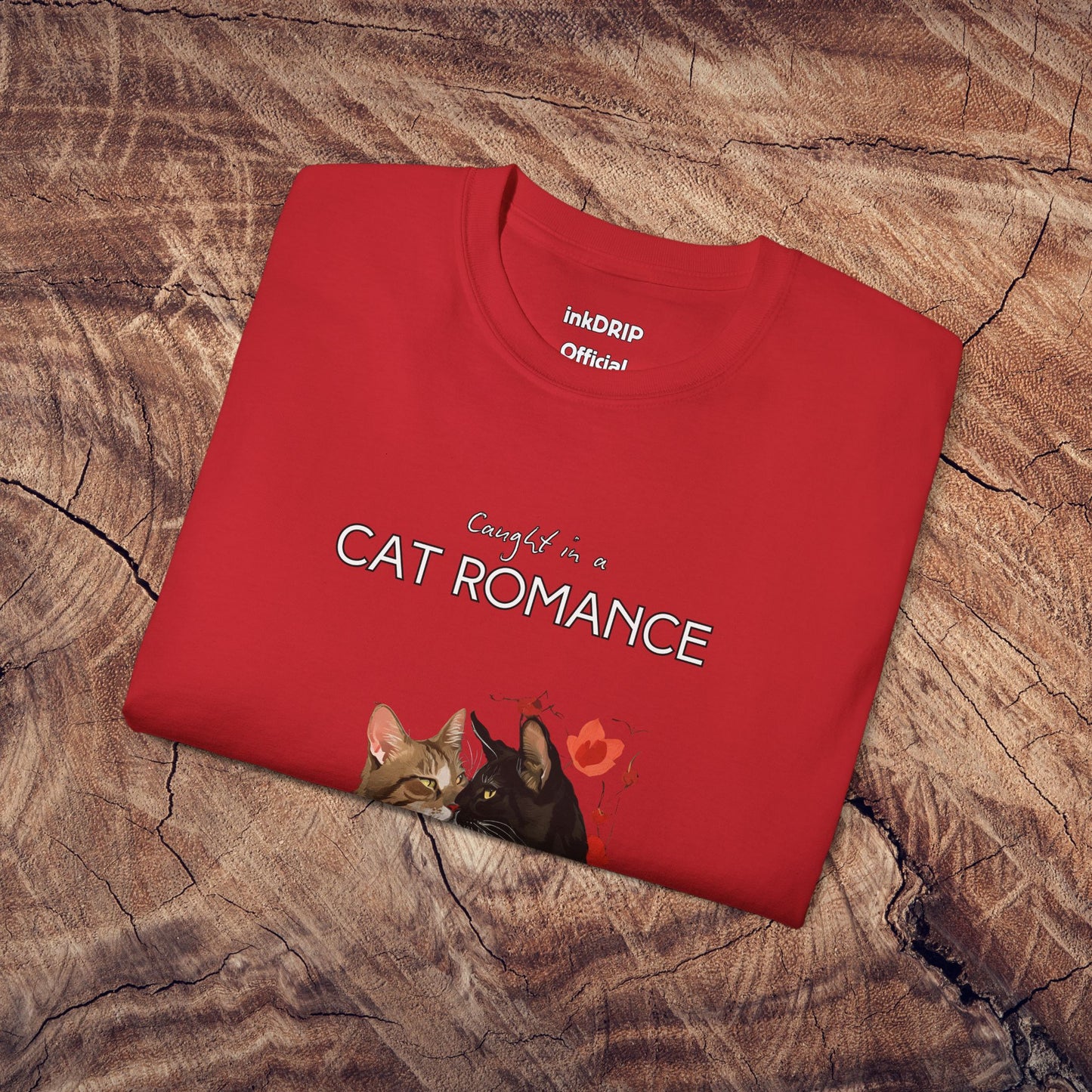 "Caught in a Cat Romance" - Parody T-Shirt for Women