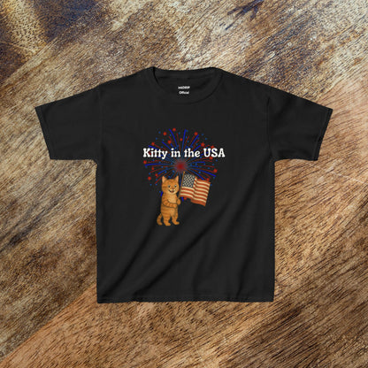 "Kitty in the USA" - Kids Tee