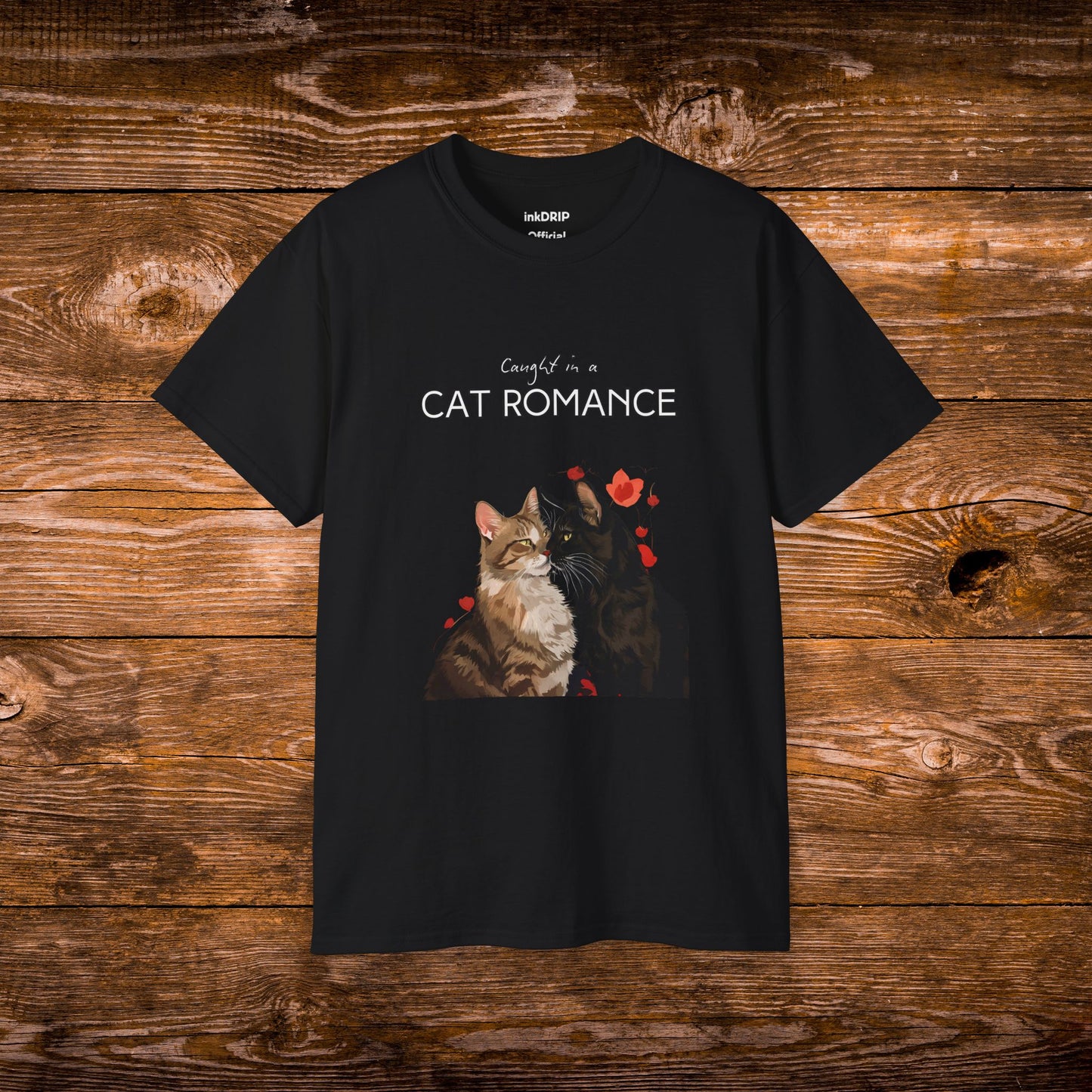 "Caught in a Cat Romance" - Parody T-Shirt for Women