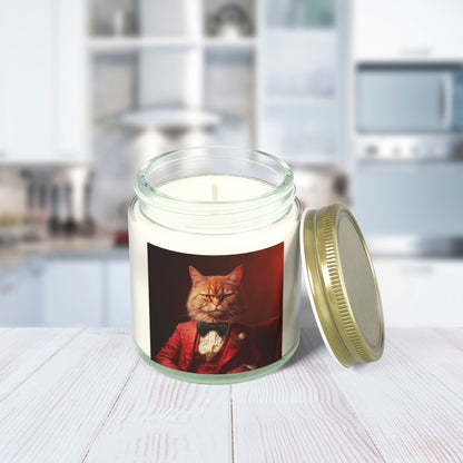 "Elegant Cat" - Eco-Friendly Scented Candle - Coconut Apricot Wax