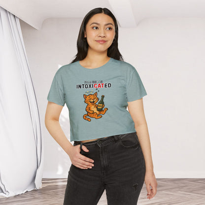 "IntoxiCATed" Crop-Top Shirt for Women