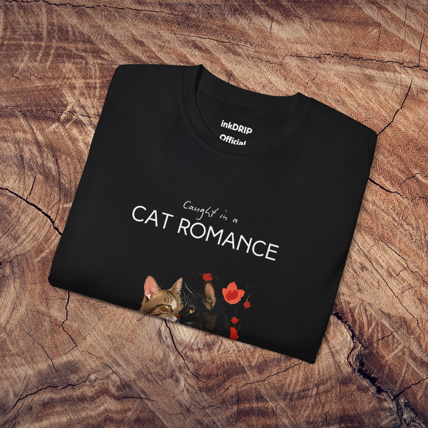"Caught in a Cat Romance" - Parody T-Shirt for Women