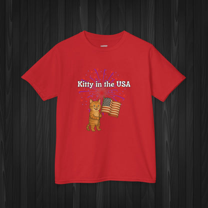 "Kitty in the USA" - Kids Tee
