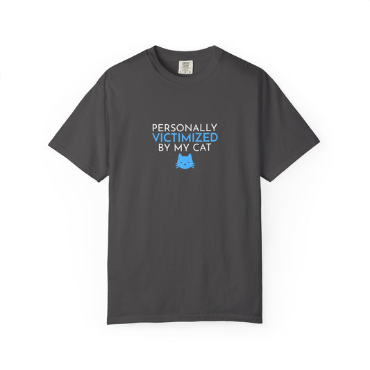 Victimized by my Cat Funny Men's T-Shirt