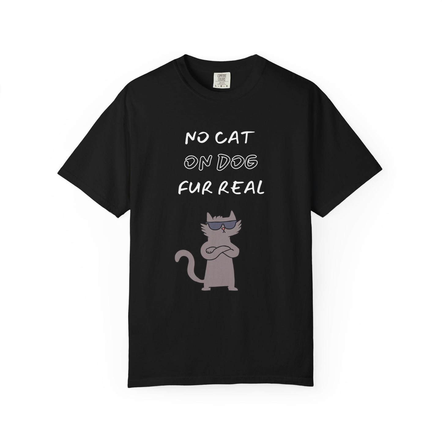 "No Cat, On Dog" Funny Gen-Z Slang Cat T-Shirt