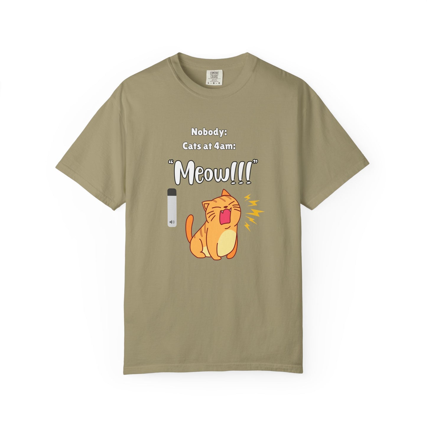 "Cats at 4am: Meow!!!" Funny T-Shirt