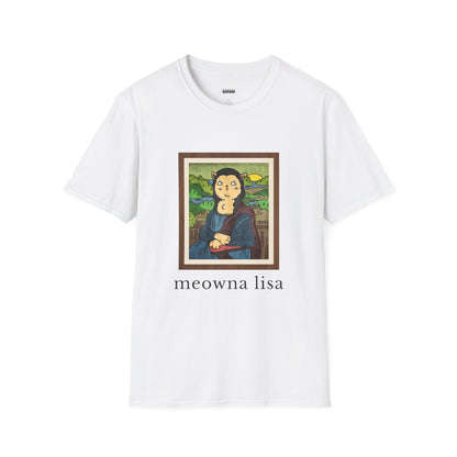 Meowna Lisa Unisex T-Shirt (Bright Colors)