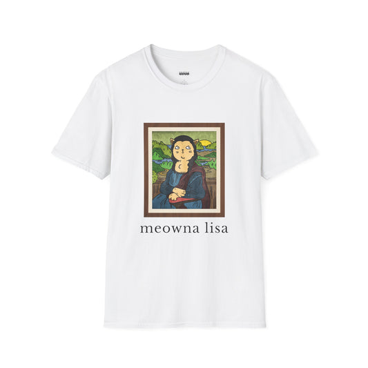Meowna Lisa Unisex T-Shirt (Bright Colors)
