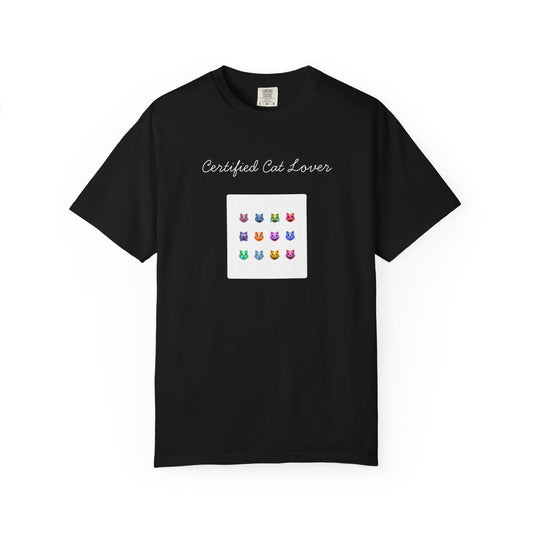 Certified Cat Lover Funny Men's/Unisex Tee
