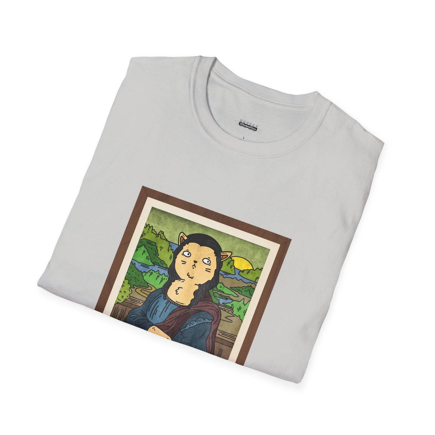 Meowna Lisa Unisex T-Shirt (Bright Colors)