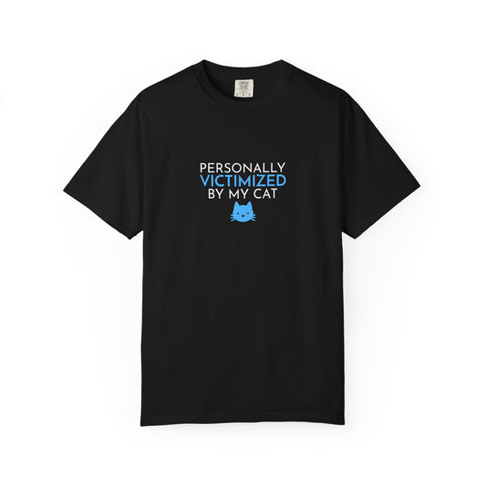 Victimized by my Cat Funny Men's T-Shirt