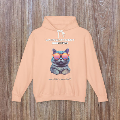 "Living My Best 9 Lives" Funny Hoodie