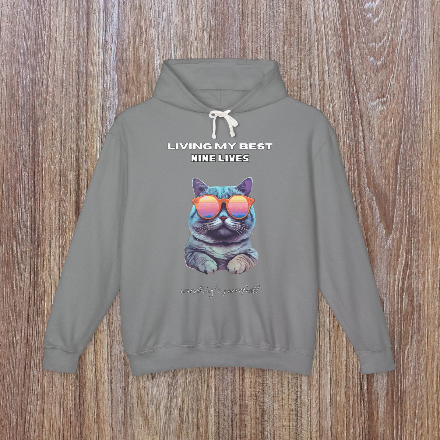"Living My Best 9 Lives" Funny Hoodie