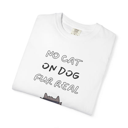 "No Cat, On Dog" Funny Gen-Z Slang Cat T-Shirt