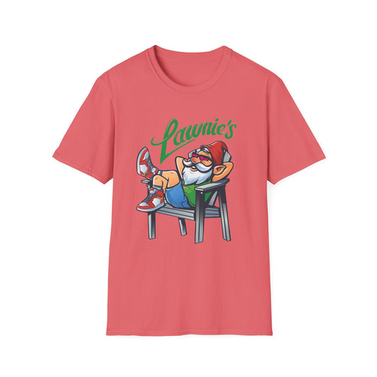 Relaxed Gnome T-Shirt with Lawnie's Design, Unisex Tee for Garden Lovers, Funny Gift for Birthdays, Casual Wear, Relaxation Vibe
